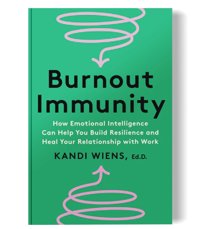 Photo of the cover of Dr. Kandi Wiens' burnout book, Burnout Immunity.